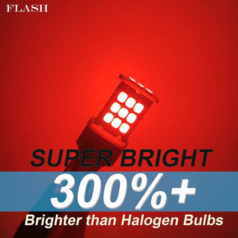 FANTELI 3157 LED Bulb Red for Brake Lights, 300% Brighter 3156 3047 3057 3457 4157 4057 Plug and Play LED Stop Brake Tail Lights, Pack of 2 - Image 4